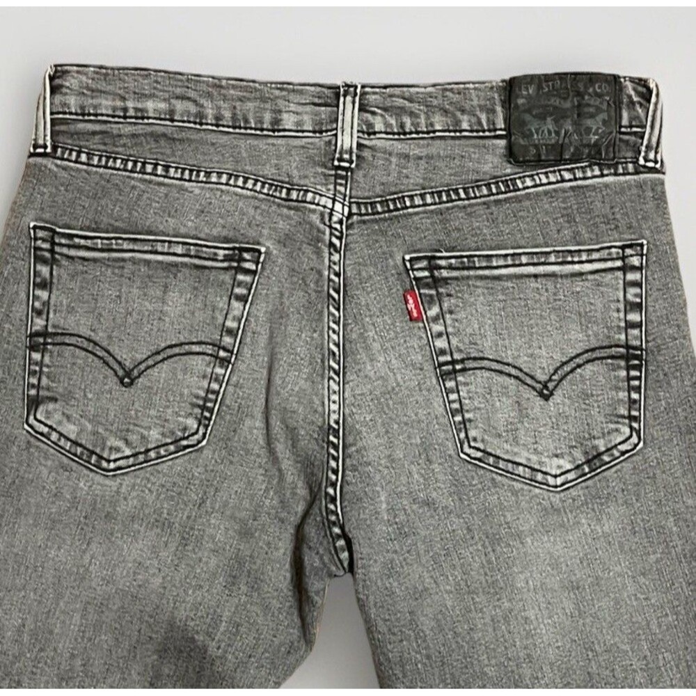 Levis 511 Slim Fit Grey Denim Jeans Mens 34x34 Light Charcoal Wash 04511-3095